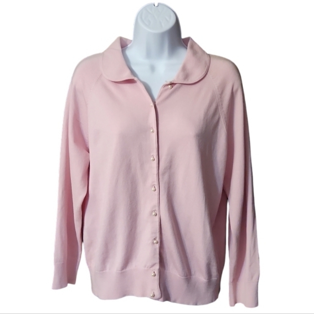 Judith Hart Silk Blend Pink Women's Cardigan Sweater